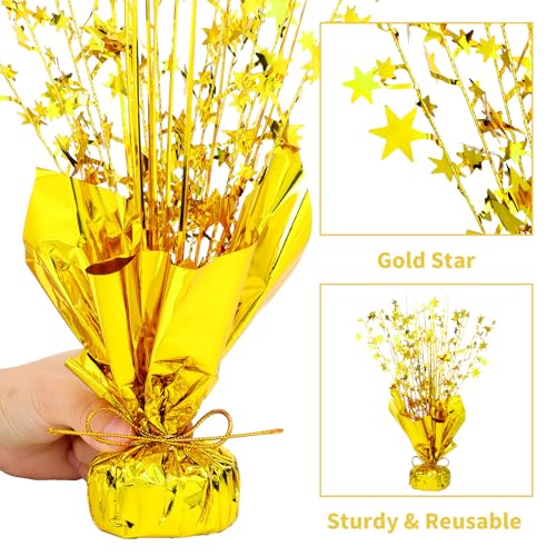6 Pack Metallic Foil Spray Centerpiece Table Decoration Gold Party Centerpieces Table Decorations for Birthday Wedding Ann...