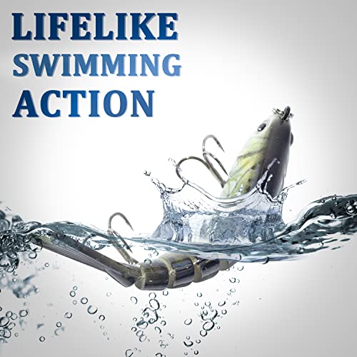Fishing Lures Multi Jointed Fish Fishing Kits Slow Sinking Lifelike Swimbait Freshwater and Saltwater Crankbaits for Bass ...