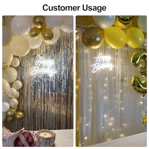 Happy Birthday Neon Sign, Happy Birthday Light Up Sign, Neon Happy Birthday Sign, Happy Birthday Led Sign for Backdrop All...