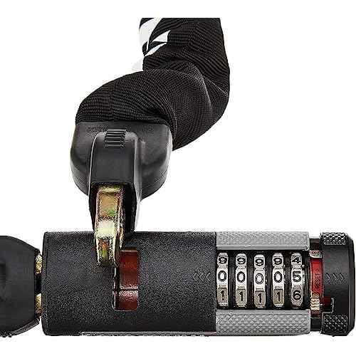 Kryptonite Kryptolok 990 Combo Bike Chain Lock, 3 Feet Long Heavy Duty Anti-Theft Sold Secure Gold Bicycle Chain Lock, 5-Digit Resettable Combination Lock for E-Bike Scooter Road Mountain Bikes