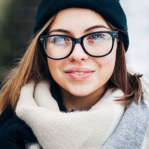 GQUEEN Fake Non Prescription Glasses Clear Lens for Women Men Oversized Frame UV400 Protection, 201581