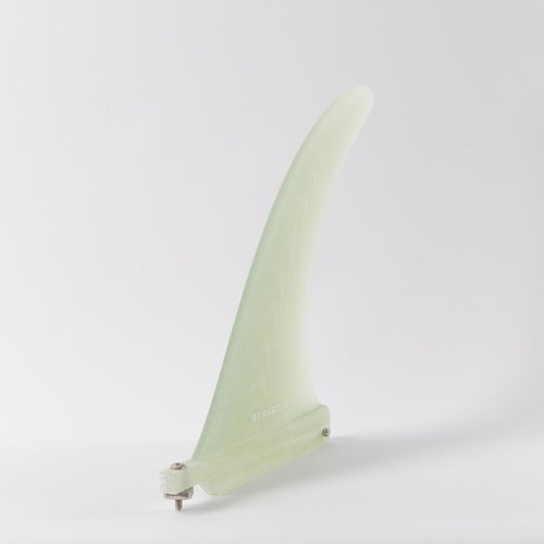nanazero Fiberglass Center fin All Round 7" Natural Green Volan - Surfboard Single Center fins, Longboard, Midlength