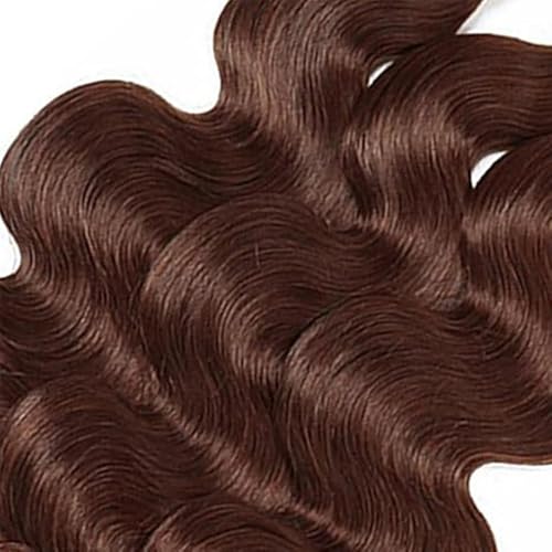 Chocolate Brown Human Hair Bundles Body Wave 26 28 30 Inch Color 4 Bundles Human Hair 3 Bundle Dark Brown 300g Total Unprocessed Brazilian Virgin Soft Sewn In Extension for Black Women