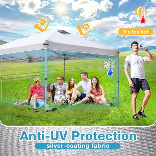 10x20 Canopy Replacement Top Cover with Air Vents for ez up Pop up Canopy Gazebo Tent, with Adjustable Strap, Waterproof &...