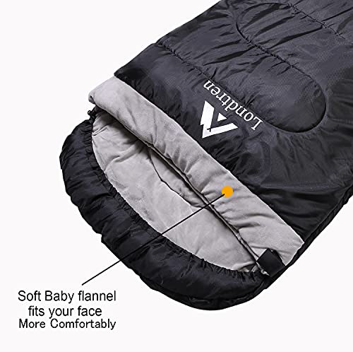 LONDTREN Large 0 Degree Sleeping Bags for Adults Cold Weather Sleeping Bag Camping Winter Below Zero 20 15 Flannel Big and...