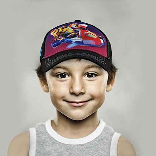 Nintendo Toddler Boys Mario Kart Character 3D Pop Baseball Cap, Black, Age 2-4
