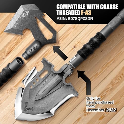 ZUNE LOTOO Axe Head for Tactical Shovel, ZLA Hatchet Accessories for Annihilate F-a3 Survival Shovel 2023 (No Handle)