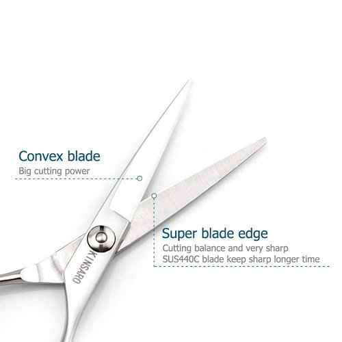 Hair Scissors 5.5 INCH Hair Cutting Scissors and 6 INCH Hair Thinning Scissors 440C Kinsaro