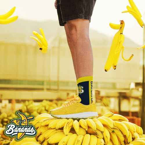 For Bare Feet SAVANNAH BANANAS MVP Crew Sock Team Colors YOUTH