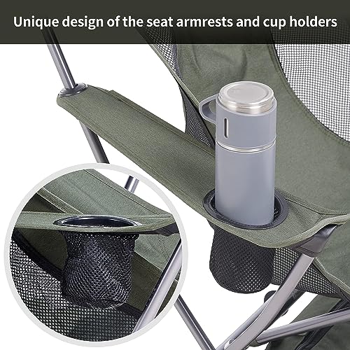 Naturehike YL06 Plus Camping Chair, Ultralight Portable Camp Chair with Storage Bag, Compact Folding Beach Chair for Backp...