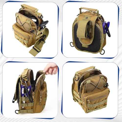 Sosation 482 Pcs Fishing Gifts for Men Fishing Sling Bag Tool Gear Equipment Accessories Kit Fish Backpack Tackle Box with...