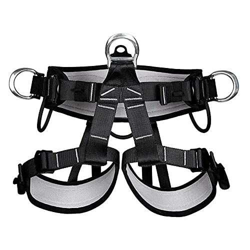 HandAcc Climbing belts, Thicken Professional Safety Belt with Magnesium Alloy Connection Ring, Outdoor Momentum Belt for R...