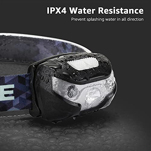 Lepro LED Headlamp Rechargeable - Super Bright Head Lamp with 5 Modes for Camping & Hiking Gear Essentials, IPX4 Waterproo...