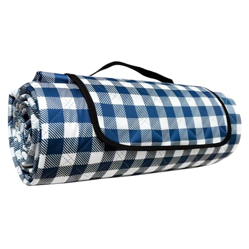 WIN&YING Waterproof Picnic Blanket, 3-Layer 80'' x 80'' Extra Large Picnic Blankets, Outdoor Blanket Foldable and Washable...