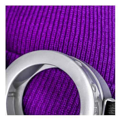 3pcs Purple Fashion Beanie Hat One Eye Steam Vintage Eyewear Black Gloves Cosplay Accessories