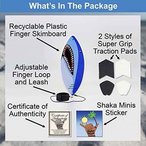 Finger Skimboard | Finger Surfboard - Skim and Surf The Wind, Waves and Almost Anywhere (Great White)