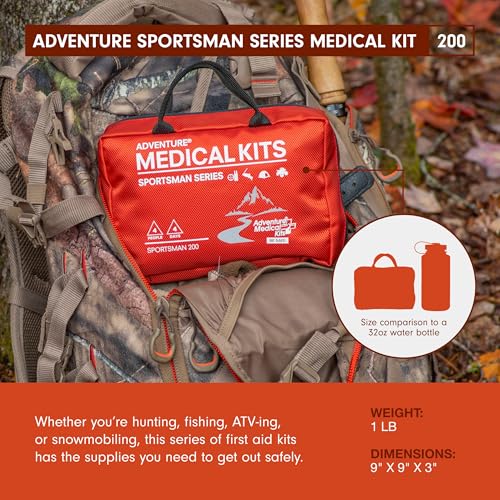 Adventure Medical Kits Sportsman Series Medical Kit - 200 - First Aid Kit for Camping, Hiking, Hunting & More - For 4 Peop...