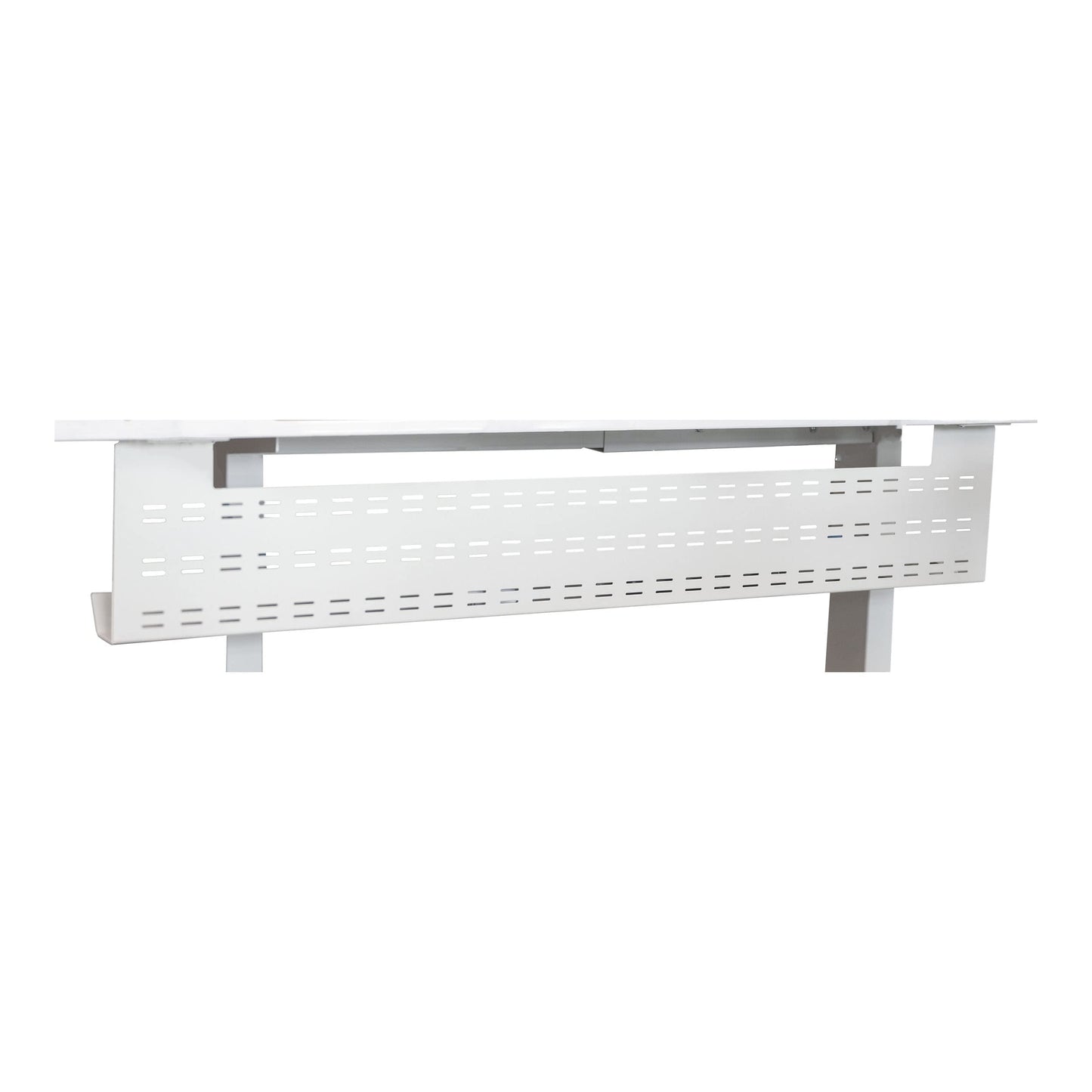 Stand Up Desk Store Under Desk Cable Management Tray Black Horizontal Computer Cord Raceway And Modesty Panel (White, 51)