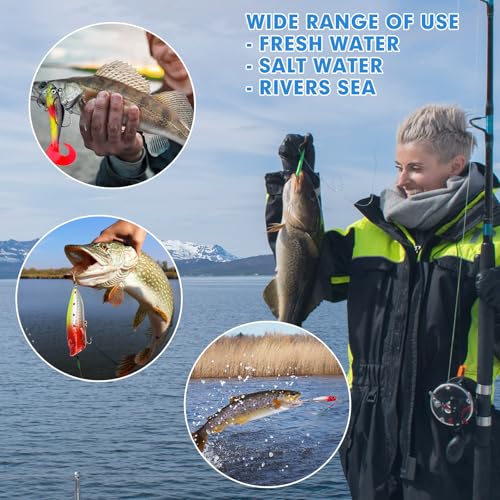 Fishing Advent Calendar - 24-Day Christmas Countdown with Lures & Tackle Set, Gift Ideal for Dad, Fishermen, and Teen Boys