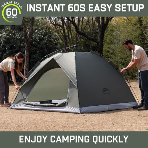 Happy Travel 1/2/3/4 Person Camping Tent, Instant Easy Pop Up Tents for Camping,Automatic Waterproof Family Camping Tent, ...
