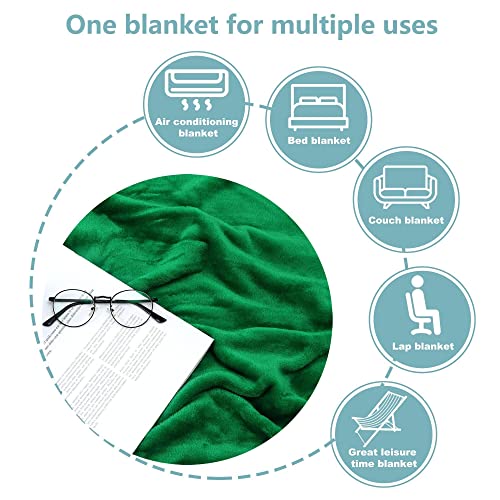 NANPIPER Fleece Blankets Super Soft Flannel Queen Size Blanket for Bed Luxury Cozy Microfiber Plush Fuzzy Blanket,Emerald ...