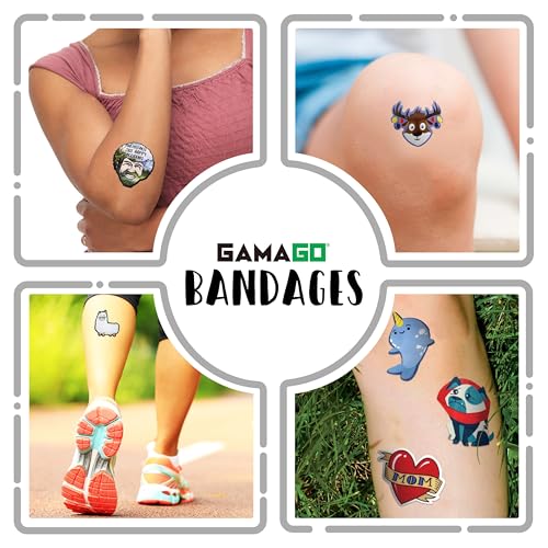 GAMAGO Reindeer Bandages for Kids & Kidults - Set of 18 Individually Wrapped Self Adhesive Bandages - Sterile, Latex-Free...