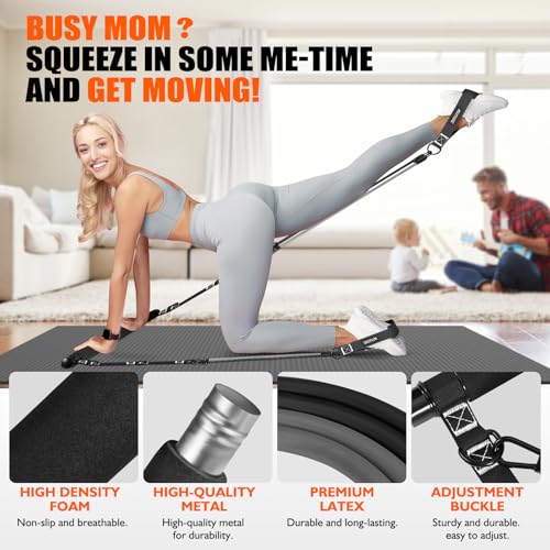 KUTIZE Pilates Bar Kit with Resistance Bands, Pilates Equipment, Multifunctional Pilates Bar for Women & Men, Pilates kit ...