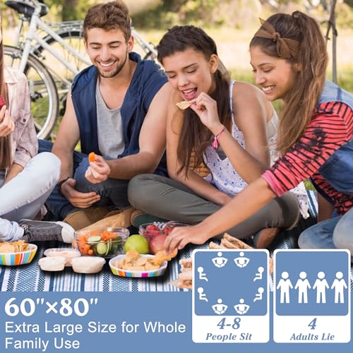 ALLBFENG Oversized Waterproof Picnic Mat, Dustproof Washable Outdoor Beach Mat. Suitable for Camping, Outdoor, Beach, Part...