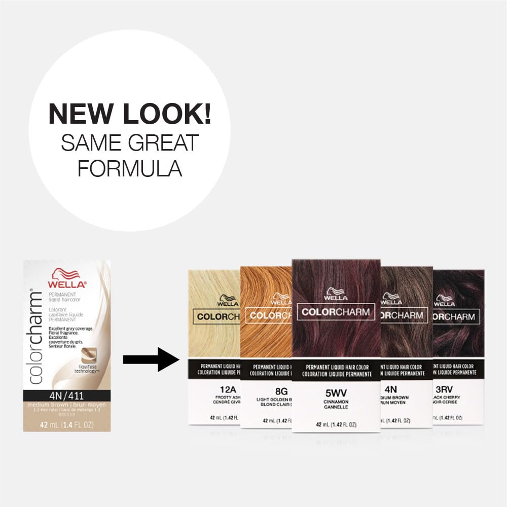 COLORCHARM Permanent Liquid Hair Color for Gray Coverage | 6R Red Terra Cotta| 1.4 Fl Oz