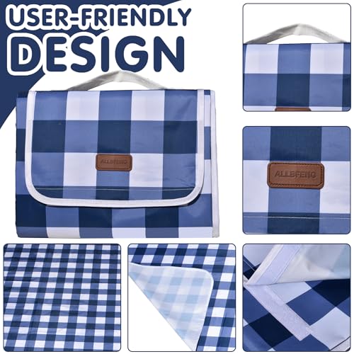 ALLBFENG 80"x60" Waterproof Sandproof Picnic Mat - Portable Foldable Outdoor Blanket for Beach, Park, Travel & Indoor Use...