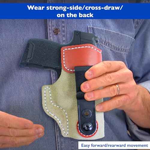DeSantis Sof-Tuck - IWB Holster, Fits the KelTec P32/P3AT/RGR LCP/LCP II, Colt Mustang/Pony/Pocketlite, Taurus 738TCP/Spectrum, Springfield 911, SIG P238, Kimber Micro Carry 380 - Right Hand Draw, Tan