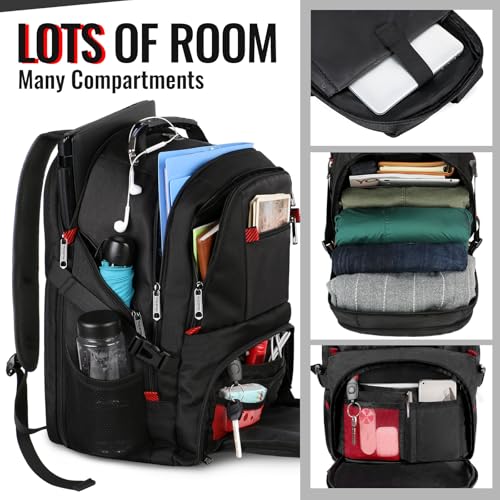 YOREPEK Large Backpack for Men, Extra Large Laptop Backpacks for Men Women, Water Resistant Travel Backpack Airline Approv...