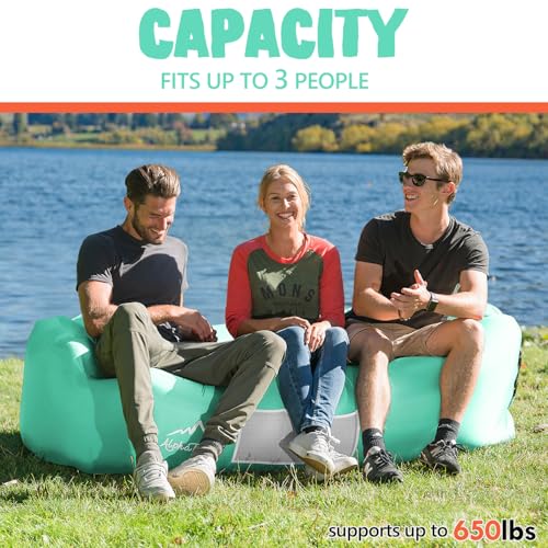 AlphaBeing Inflatable Lounger Beach Chair Accessories, Air Sofa Hammock Inflatable Couch for Camping Backyard Lakeside wit...