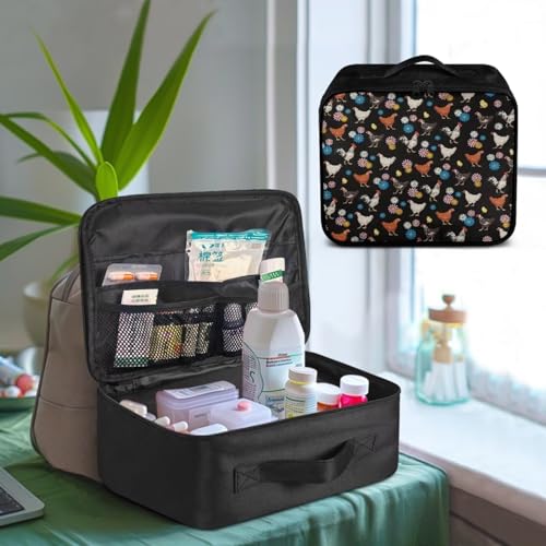 Rnyleeg First Aid Bag Empty Travel Medicine Pouch Organizer Farmhosue Portable First Aid Kit Basic Outdoor Essentials Surv...