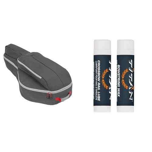 Allen Company Titan Krait Crossbow Case - Soft-Shell Design - Fits Scoped Narrow Limb Crossbows & Titan™ Crossbow String Wax & Rail Lube Combo, White 0.15 Ounce (Pack of 2)