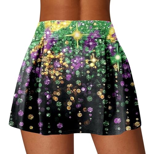 Carnival Skirts for Women Carnival Outfit Stretchy Elastic High Waisted Shorts Skirt for Carnival Parades Activities