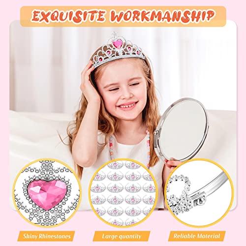 Zhanmai 24 Pcs Tiara Crown Set Princess Crown for Girls Plastic Tiaras Dress up Costume Party Favor Accessories Kid Birthd...