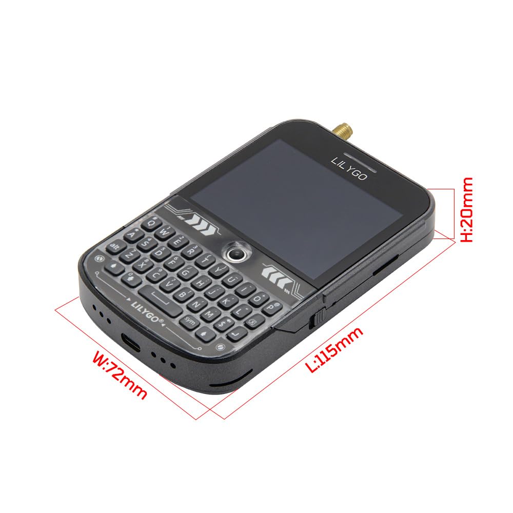 LILYGO T-Deck Plus ESP32-S3 915Mhz LORA-89 SX1262 Ulbox GPS 2.8-inch Display TTGO Development Board Black Keyboard External Antenna Strap ABS Shell
