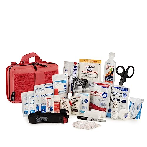Scherber Vehicle IFAK Emergency Trauma Kit | 90+ Medical Supplies & Equipment, NAR Tourniquet & CPR Mask | Fully Stocked R...