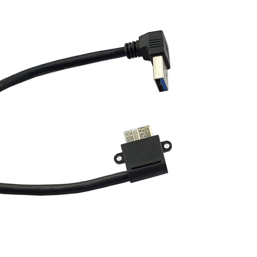 Seadream 2Pack Down Angled Usb 3.0 A Male To Angled Micro B Male Adapter