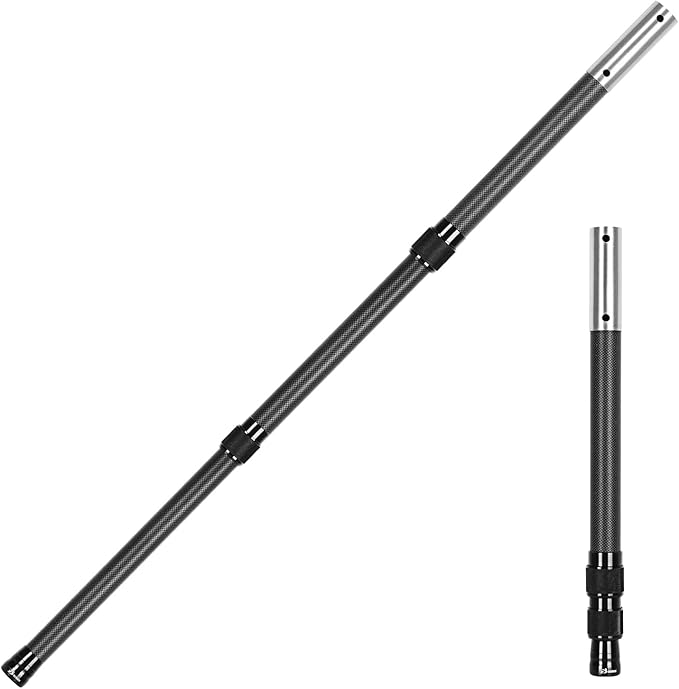 38" Carbon Fiber Pool Pole, Telescoping Skimmer Pool Cleaning Pole, Short Pool Pole for Spa, Hot Tub, Pool Hand Leaf Skimm...