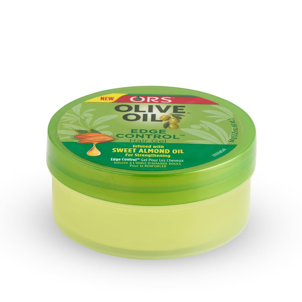 ORS Olive Oil Style & Sculpt Edge Control Hair Gel, Strengthens Edges and Protects Hairline, Extra Hold (2.2 oz).