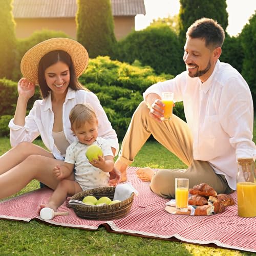 VitalCozy Waterproof Picnic Blankets 59 x 78in Outdoor Blanket Foldable 2 in 1 Double Layer Sandproof Beach Mat with Carry...