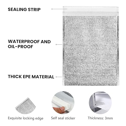 Smilco Reusable Insulation Bags Thermal Box Liners Metalized Box Liners Lunch Food Shopping Bag Insulated Lining Waterproo...