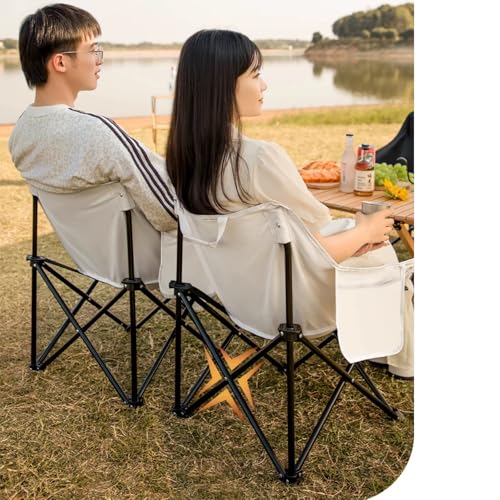 Herb Life Ultralight Folding Camping Chair, 450 lbs Capacity, Off-white, Solid, Adult, Outdoor, Beach, Lawn, Campground