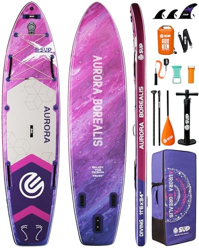 ESUP 11’6 ×34" Extra Wide Paddle Board Inflatable with Premium Sup Board Accessories, Extra Stable Stand Up Paddleboards f...