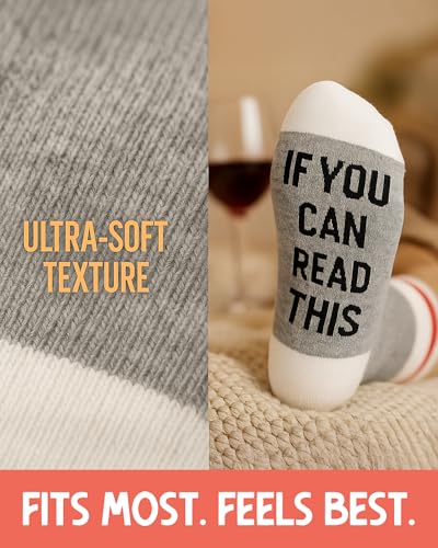 Funny Wine Socks for Women - Wine Gift for Women and Men. Soft Cotton Material for All-Day Comfort - Ideal for Birthdays, ...