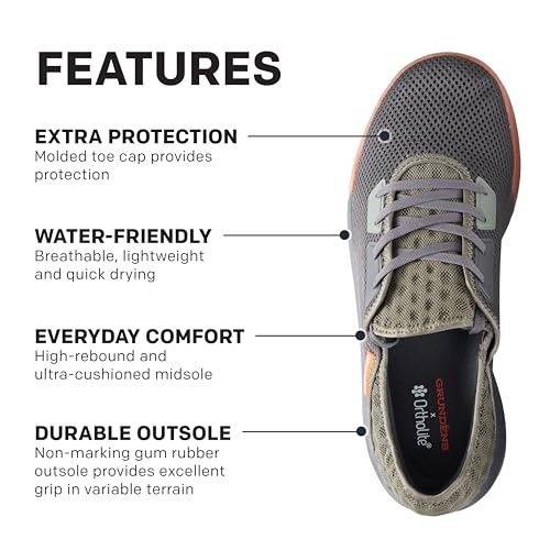 Grunden’s Keeper Sneaker - Lightweight Quick Dry Water Shoes, Breathable Mesh Upper with Rubber Toe, All Day Fishing Comfo...