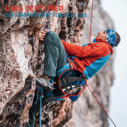 BEIFENG 25KN Auto Locking Carabiner - UIAA Certified Heavy Duty Climbing Carabiners for Rock Climbing, Camping, Rappellin...