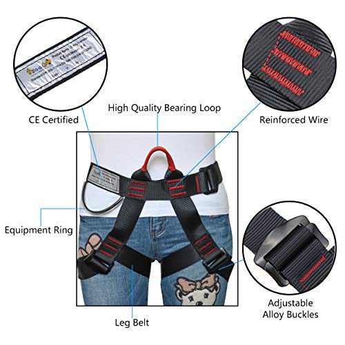 HeeJo Climbing, Rock Climbing, Half Body for Rappelling Fire Rescuing Tree Climbing Gear